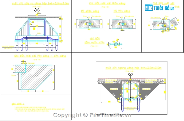 Bản vẽ cống hộp,mẫu cống hộp,thiết kế cống hộp 3x3m